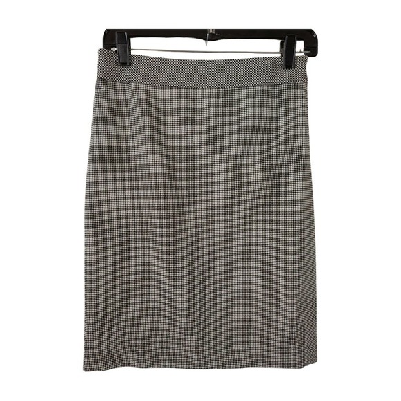 Moschino Houndstooth Pencil Skirt Made in Italy Virgin Wool Women Size 8 - Picture 7 of 9